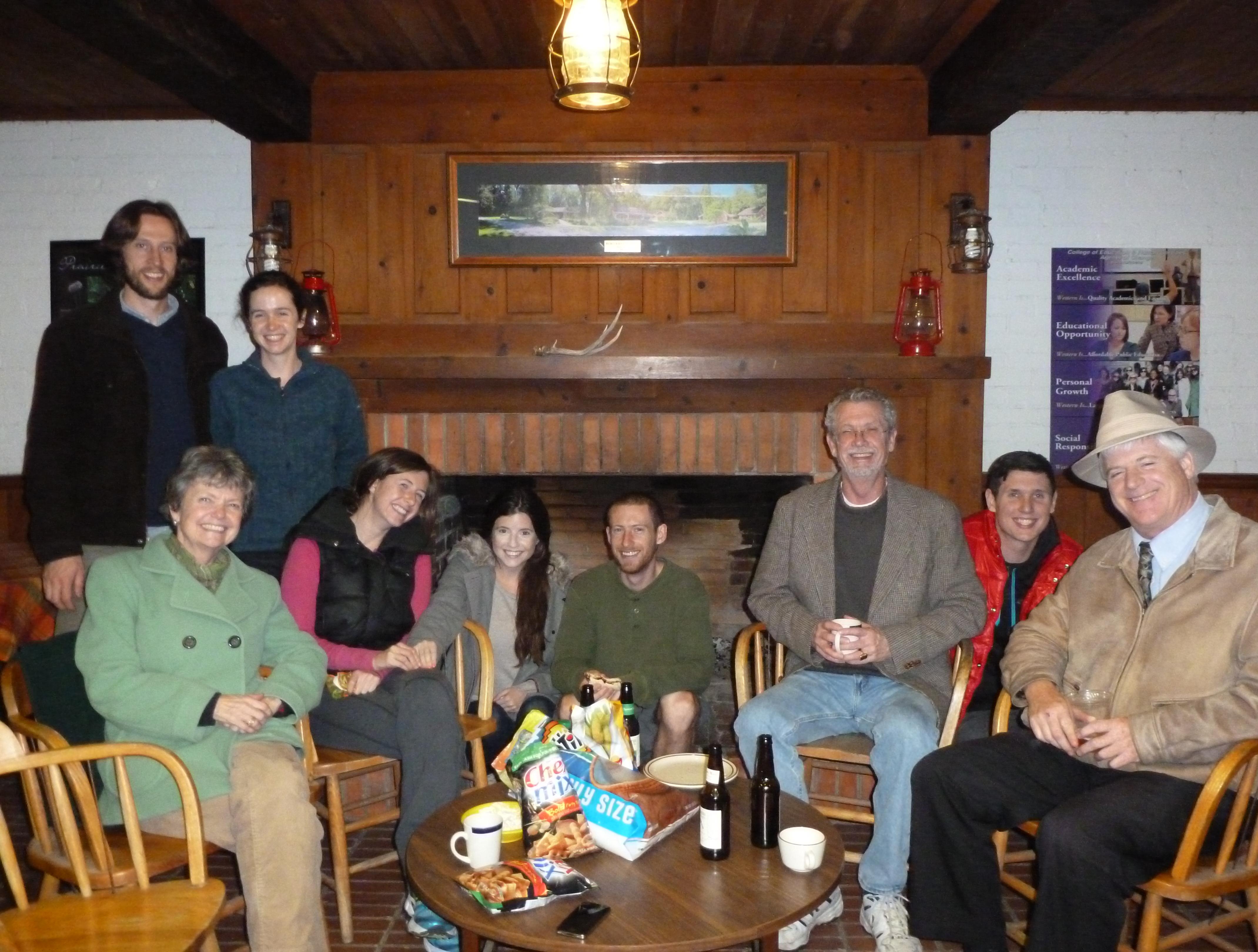 Thanksgiving at Horn Lodge (Macomb, IL). Tim with Bridgid (sister), Shaun and Teresa, Colleen (niece), Maureen (niece), Brian (nephew), Conor, and Ed (BIL).