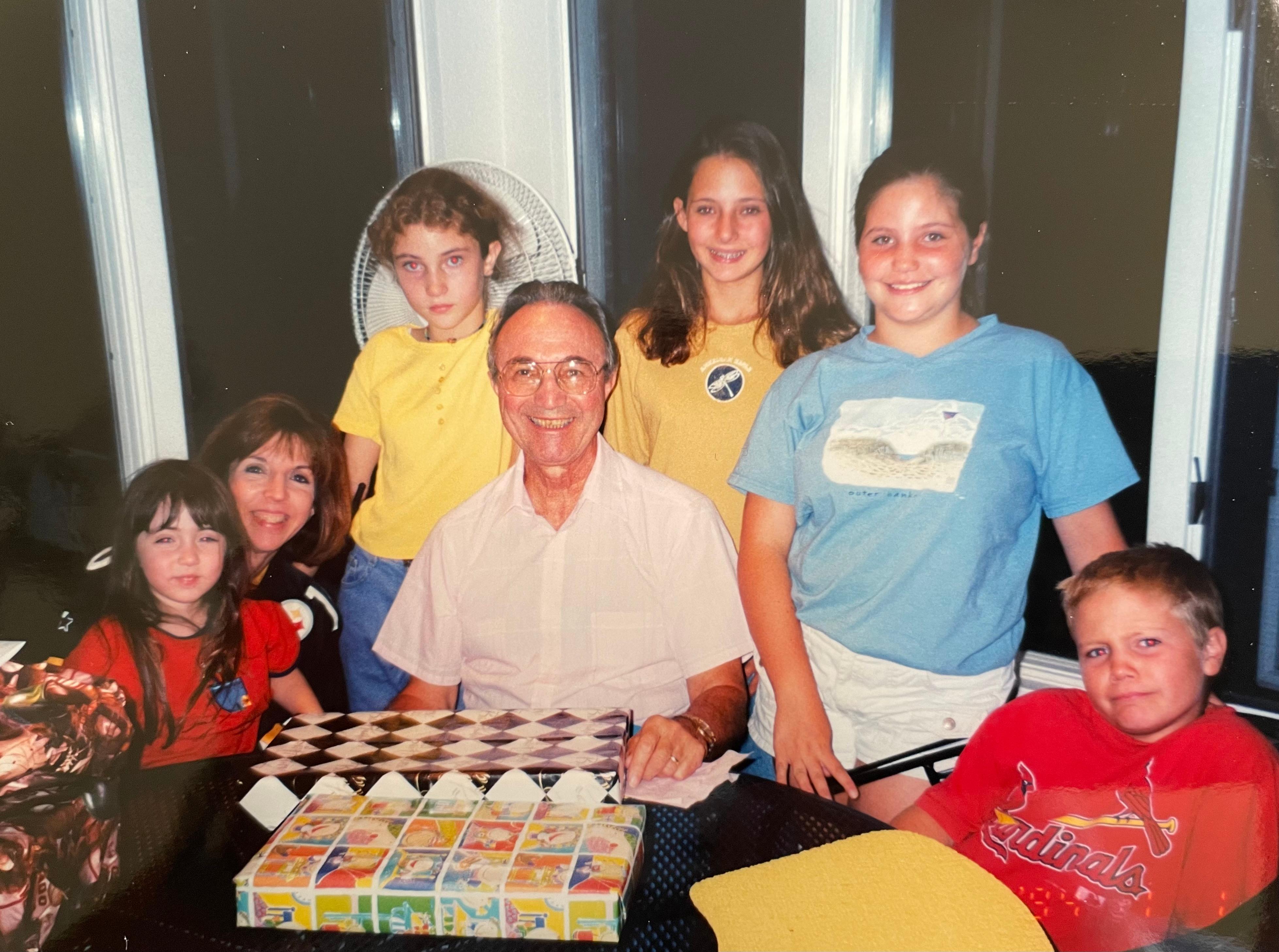 Grandpa with the grandkids & daughter-in-law Jackie