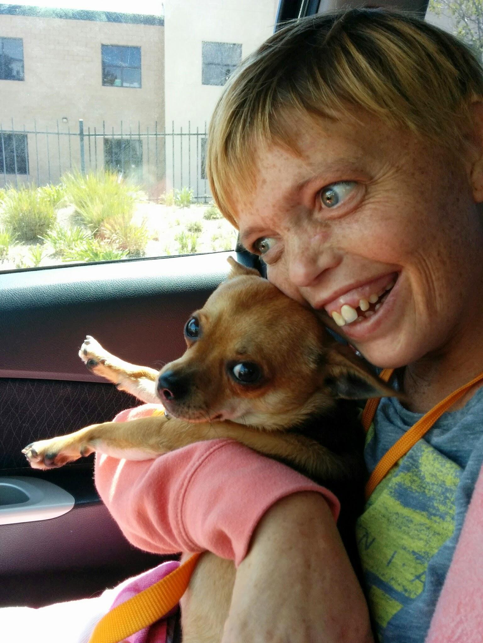 Ashley and I found this little guy while walking her dog, Allie.  No one claimed him, so after a few weeks I had to come up with a name for my new dog . . . Dingo!