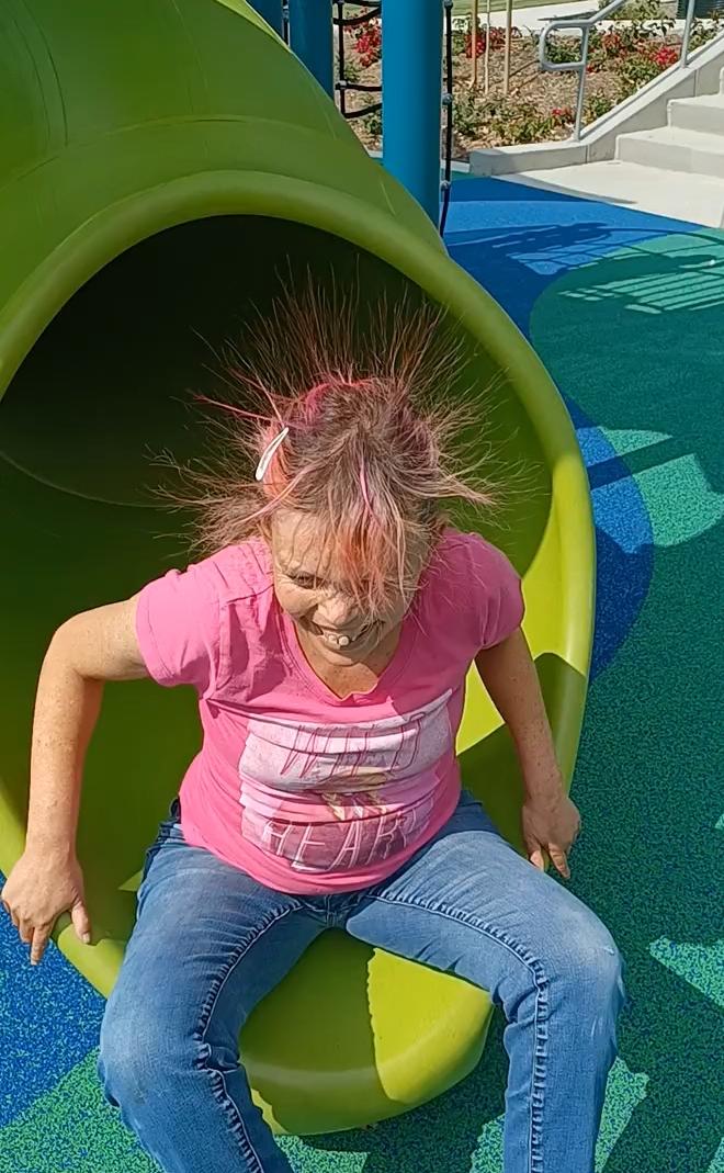 Ashley would shock me at the park, over and over, and did so once more when she was in the hospital.