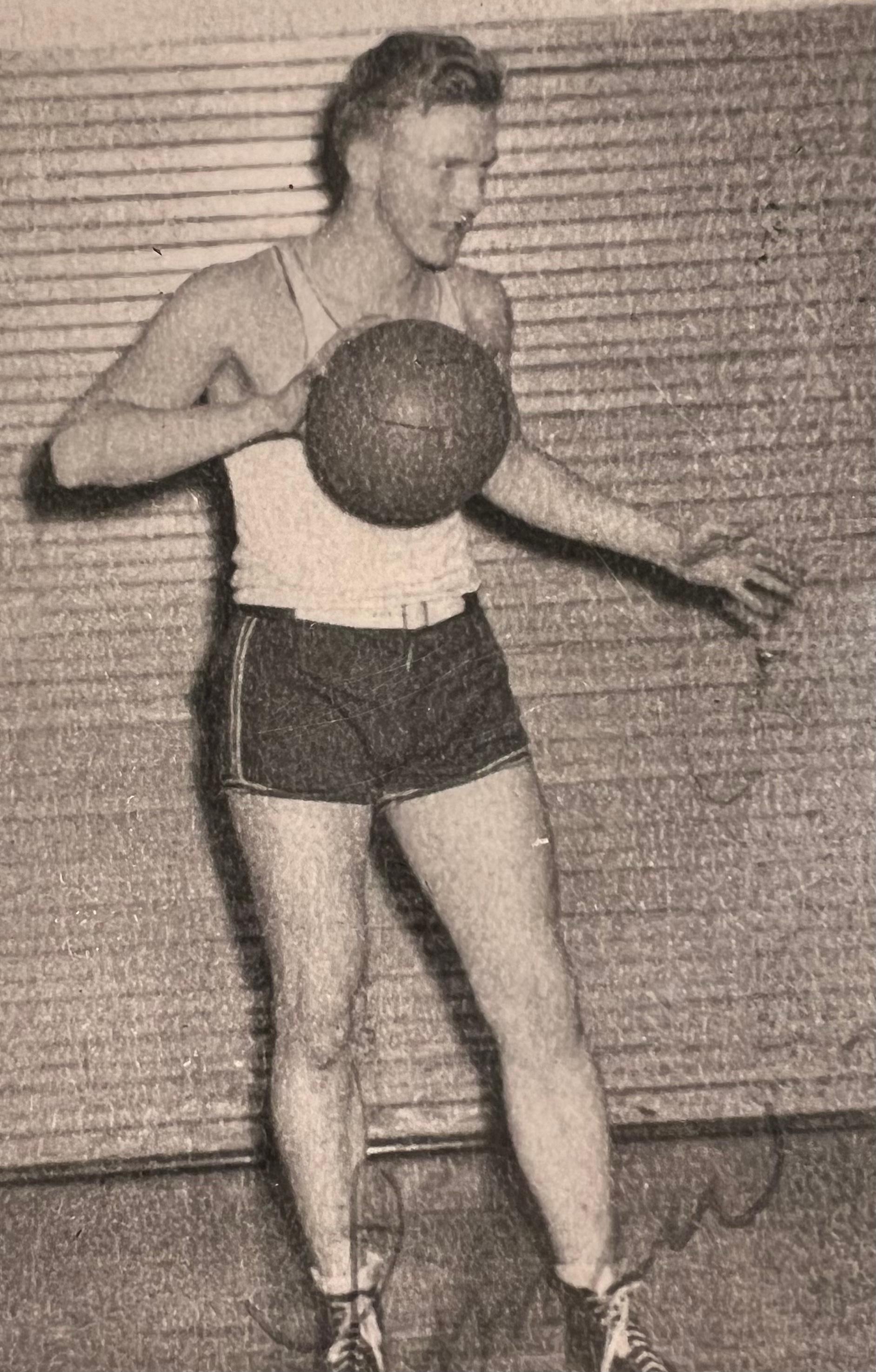 It’s no surprise that at 6’4” Lyman played basketball too!