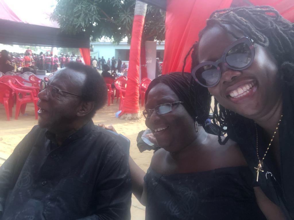 Cornie with dad and sister Francisca.