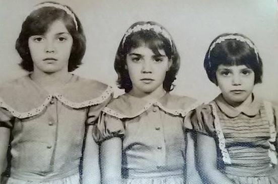 Rosely, Tina and Cris 1962 last time we were together