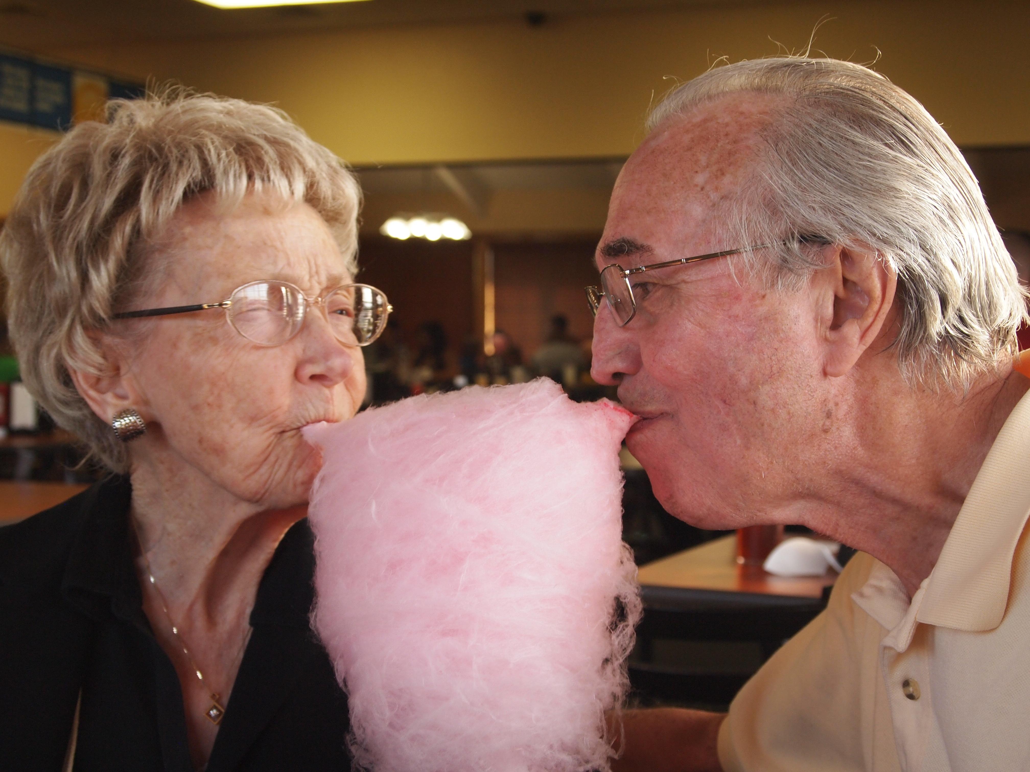 First time eating cotton candy