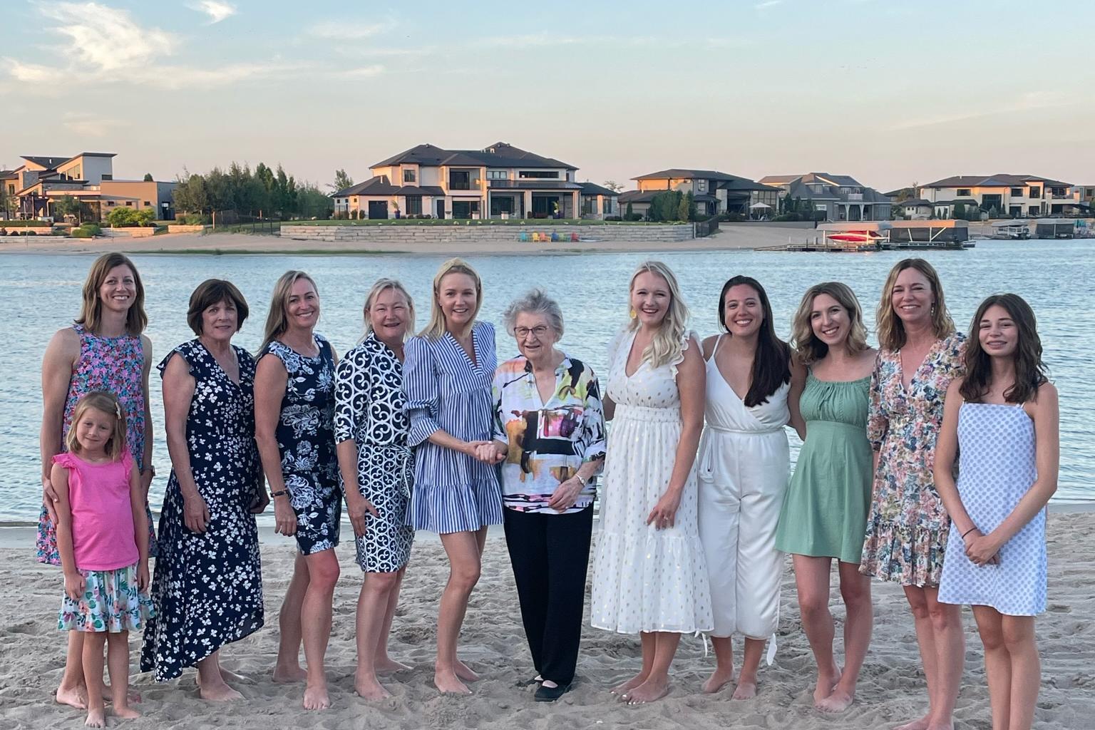 The Hemesath ladies are pictured here with Vivian at Lake Bluewater on July 9, 2022. The weekend was spent celebrating Vivian's 88th birthday and the upcoming marriage of her granddaughter Alyssa.