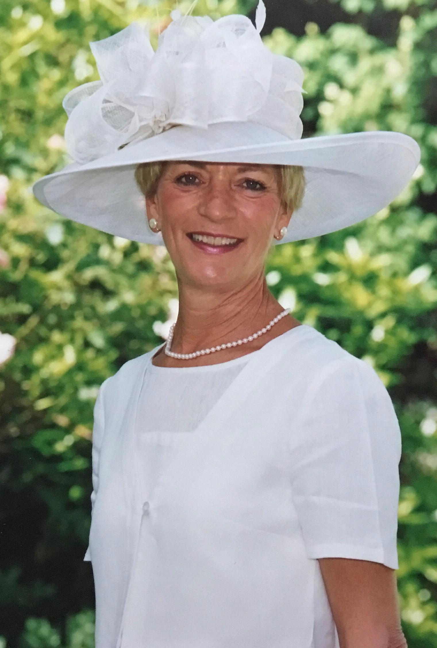 Mom in her special hat at Ascot