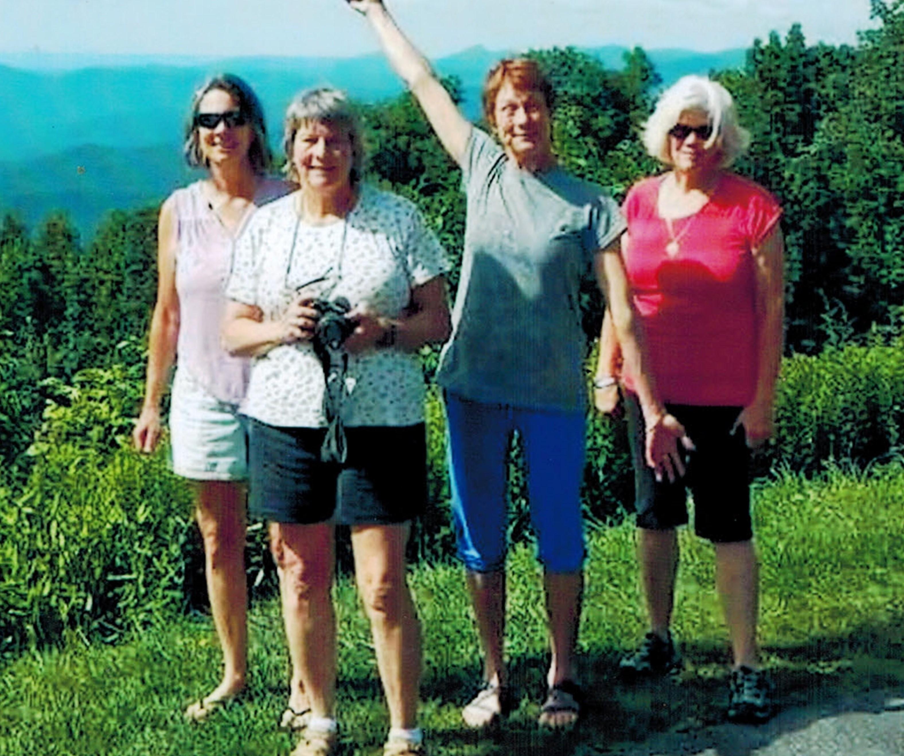 Blue Ridge Parkway with sisters