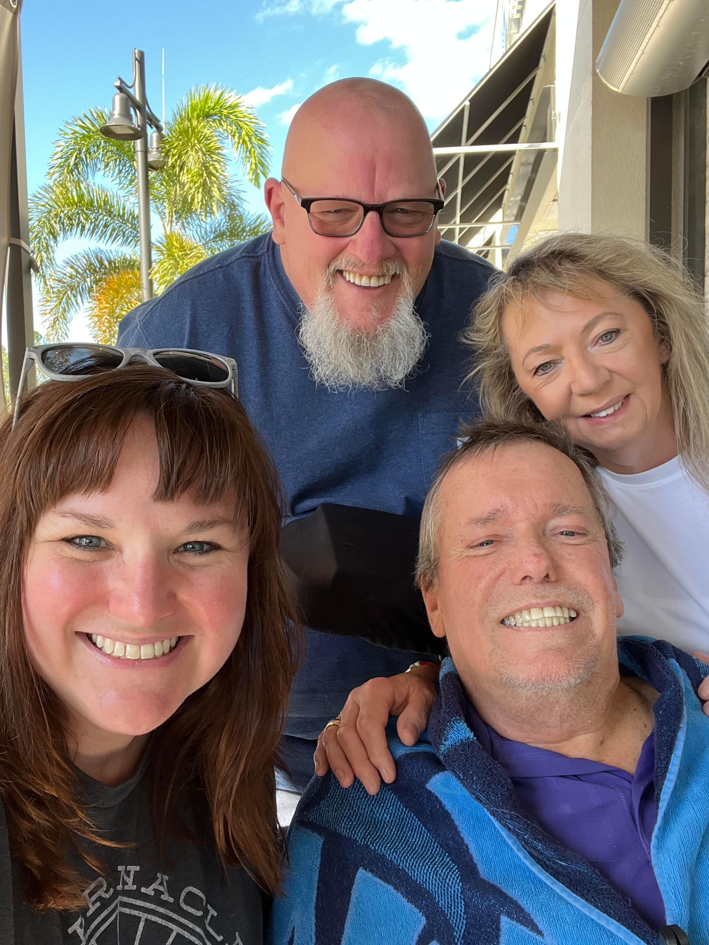 Eric and I were so fortunate to visit Kirk and April in early February, two weeks before he died. Even though Kirk wasn't feeling very well, we managed to get outside for some fresh air and Florida sunshine. On the drive to the airport, we talked about the awesome opportunity to continue learning and growing. That was my brother. He wasn't focused on the end of his life; he was focused on becoming an even better version of himself. 