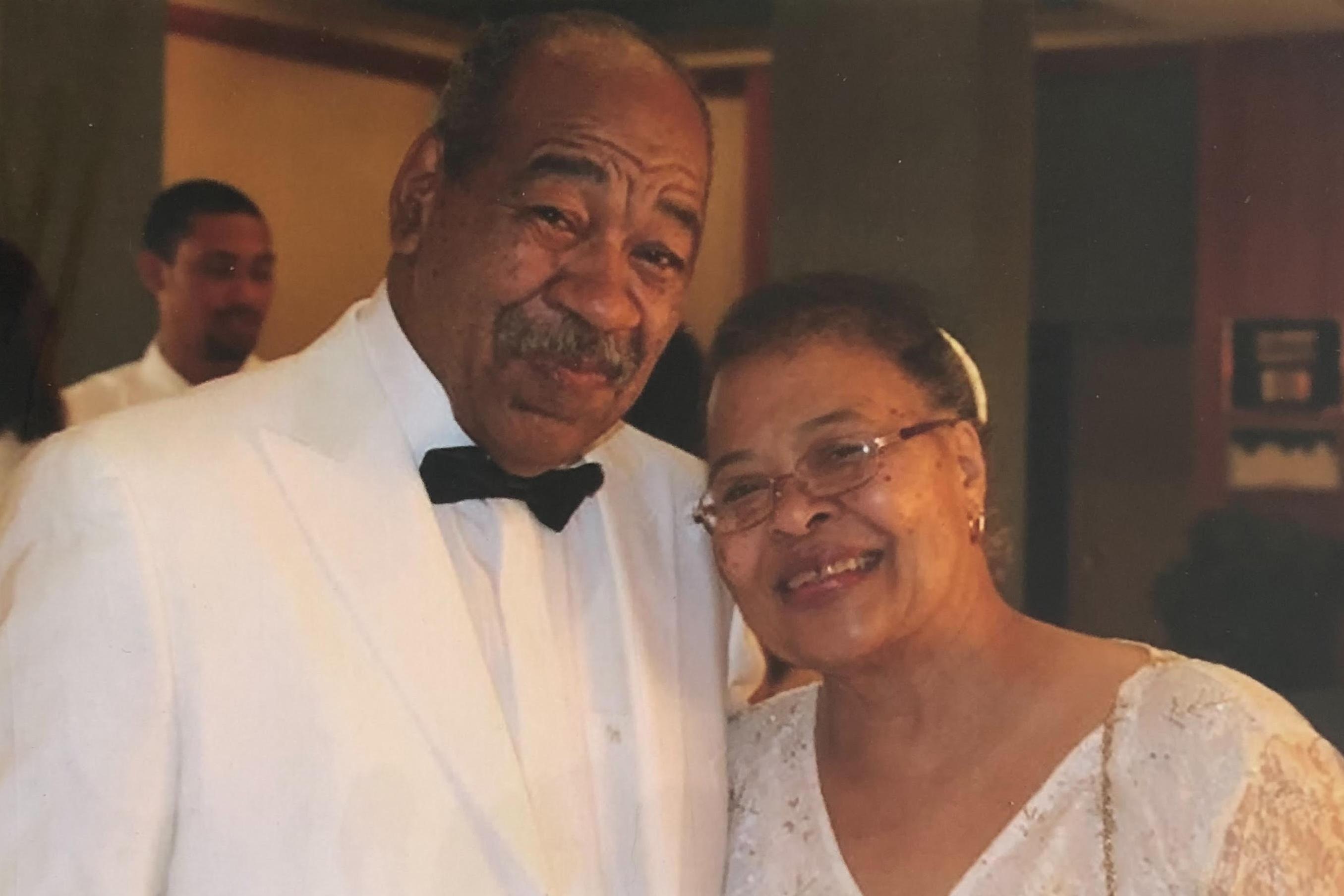Daddy and Auntie Elaine, his big sister.