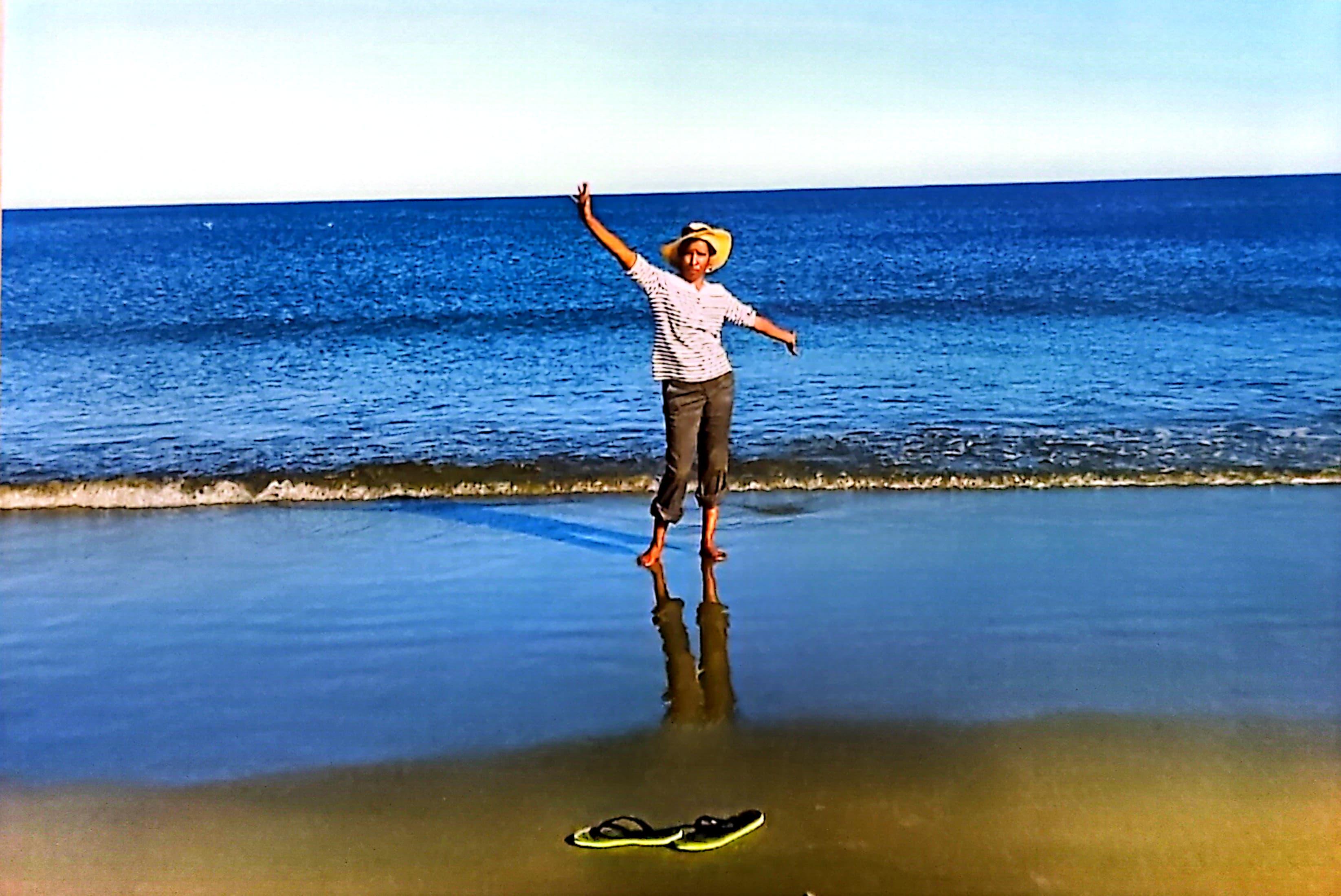 Mom loved being close to the water. Specifically, on the beach!