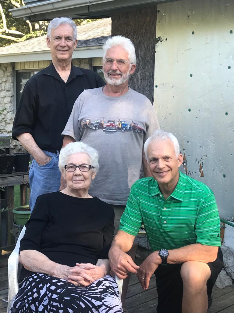 Mom's 90th birthday with her three sons. August 22,  2020 
