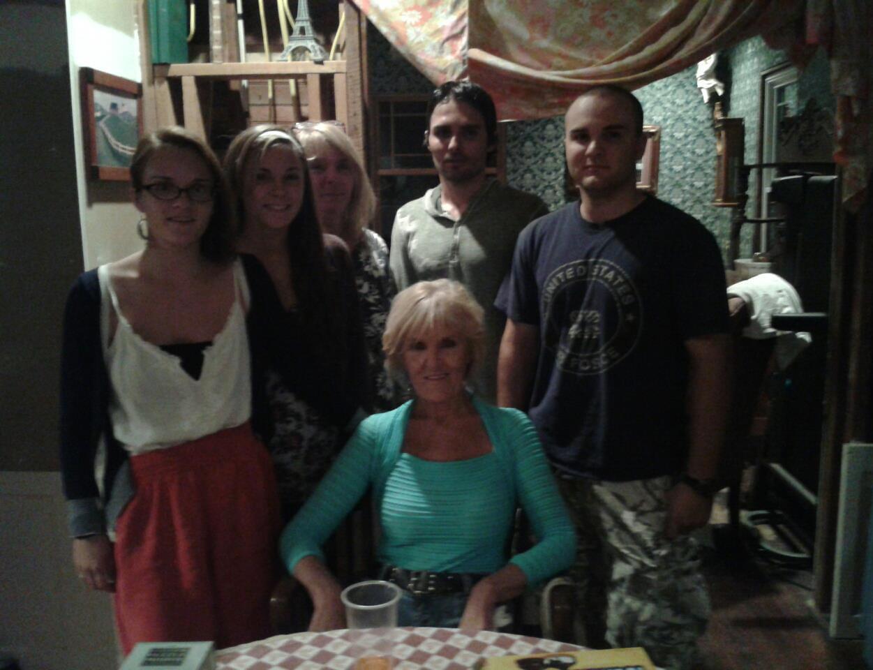 Family Photo: L to R: Sacred Defeo Averill, granddaughter: Johana Defeo Lozano; granddaughter; Susan Defeo; daughter; Ian Defeo; grandson; Sam Defeo; grandson and Bird