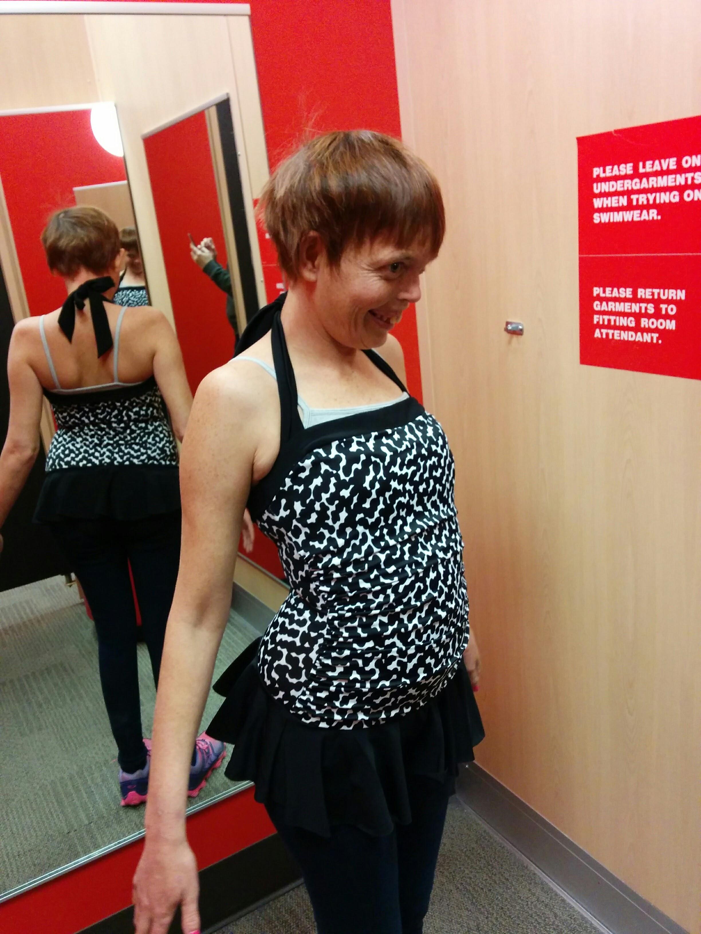 Finding a new swimsuit.