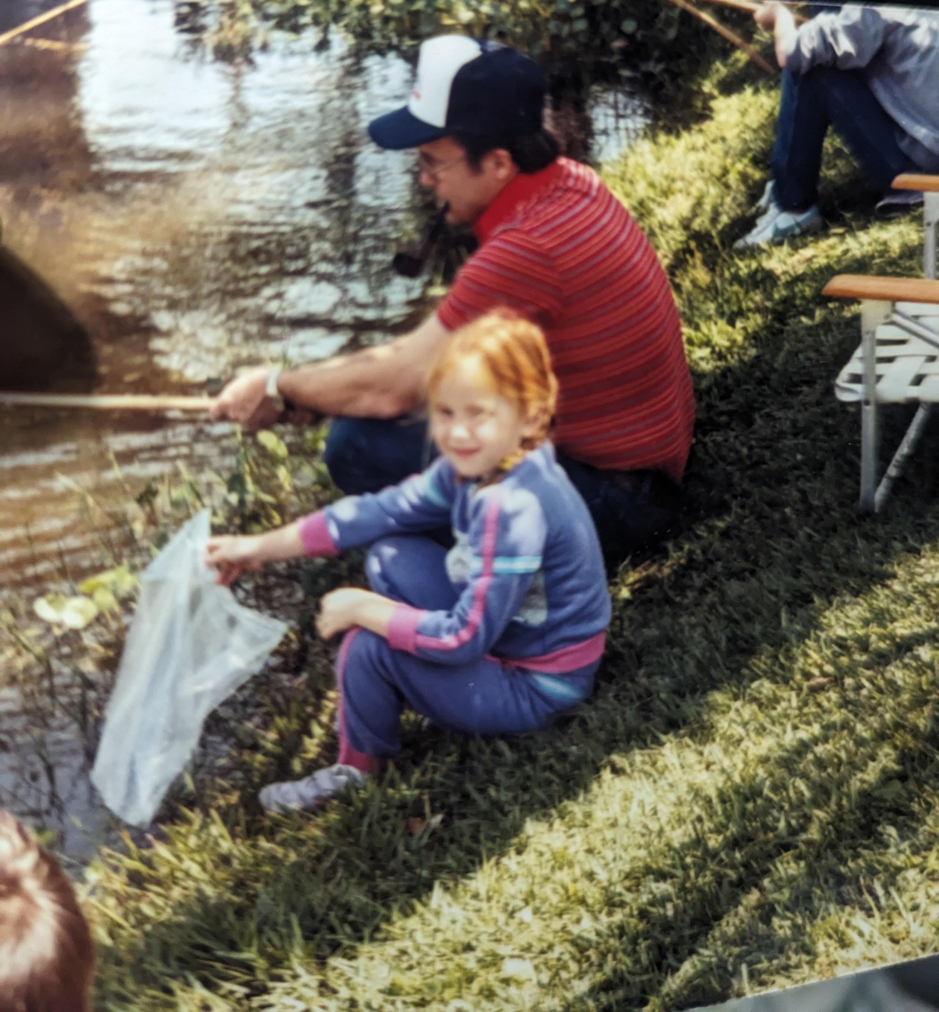 My Dad fishing with me at his company picnic in Florida. I was 6 or 7 years old. He must have been in his mid-forties. Same age as I am now.