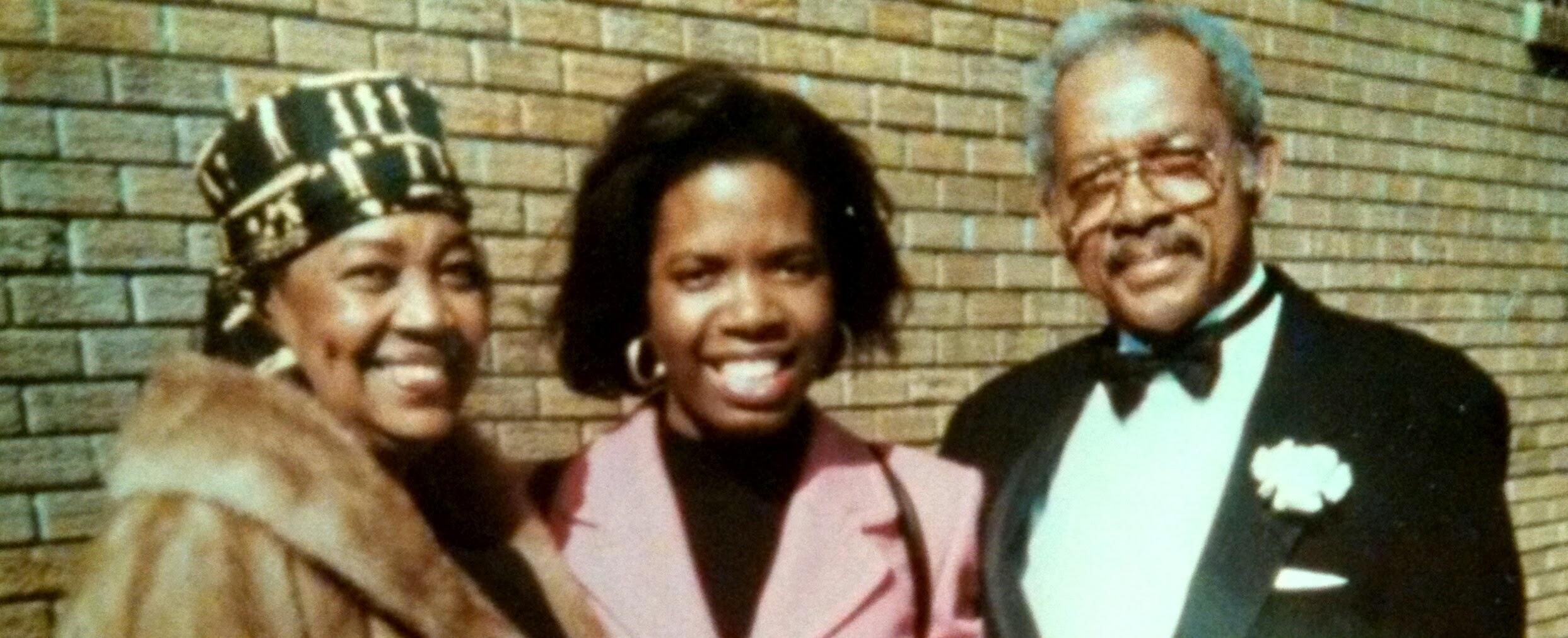 Mom and dad at the wedding of Melissa Cooks and Rodney Cooks
